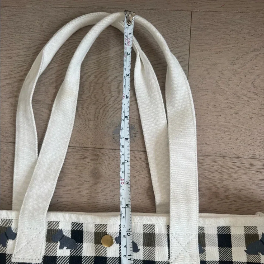 Radley London Canvas Tote Bag Medium Westie Dog Plaid